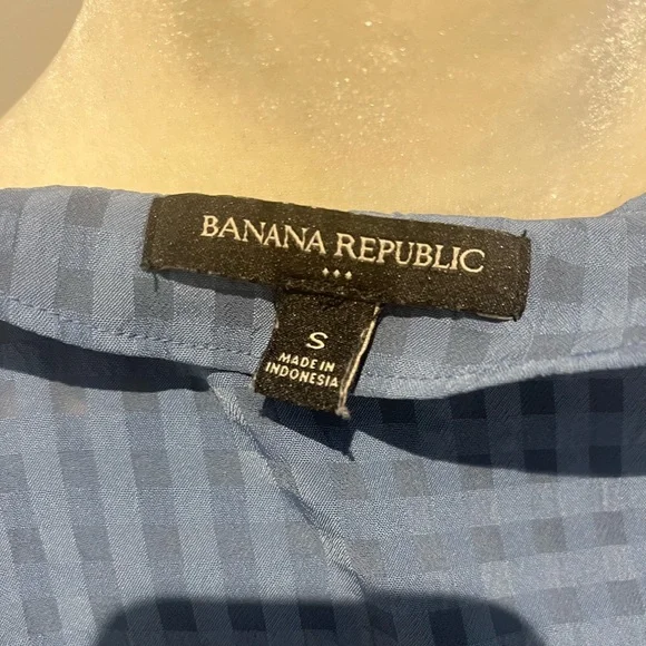 Banana Republic Dusty Light Blue‎ Long Sleeve  Blouse Size Small - Picture 5 of 9